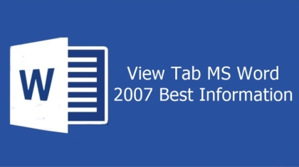 View Tab in MS Word 2007