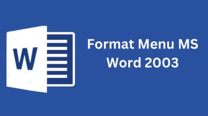 Format Menu in Microsoft Word 2003