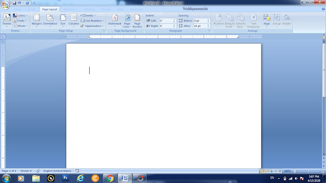 Page Layout Tab in Microsoft Word 2007